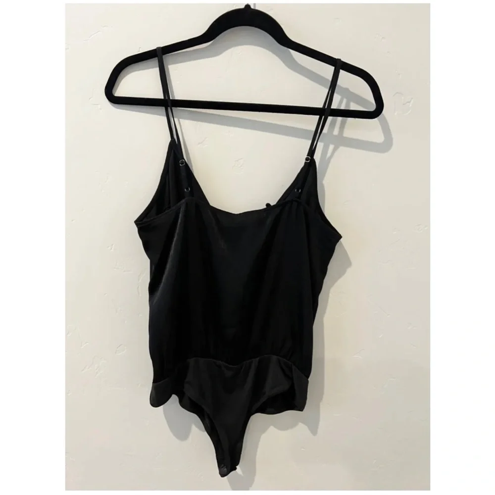 L' Academie Black Milkyway Bodysuit sz Small NEW w/tags - Picture 4 of 4